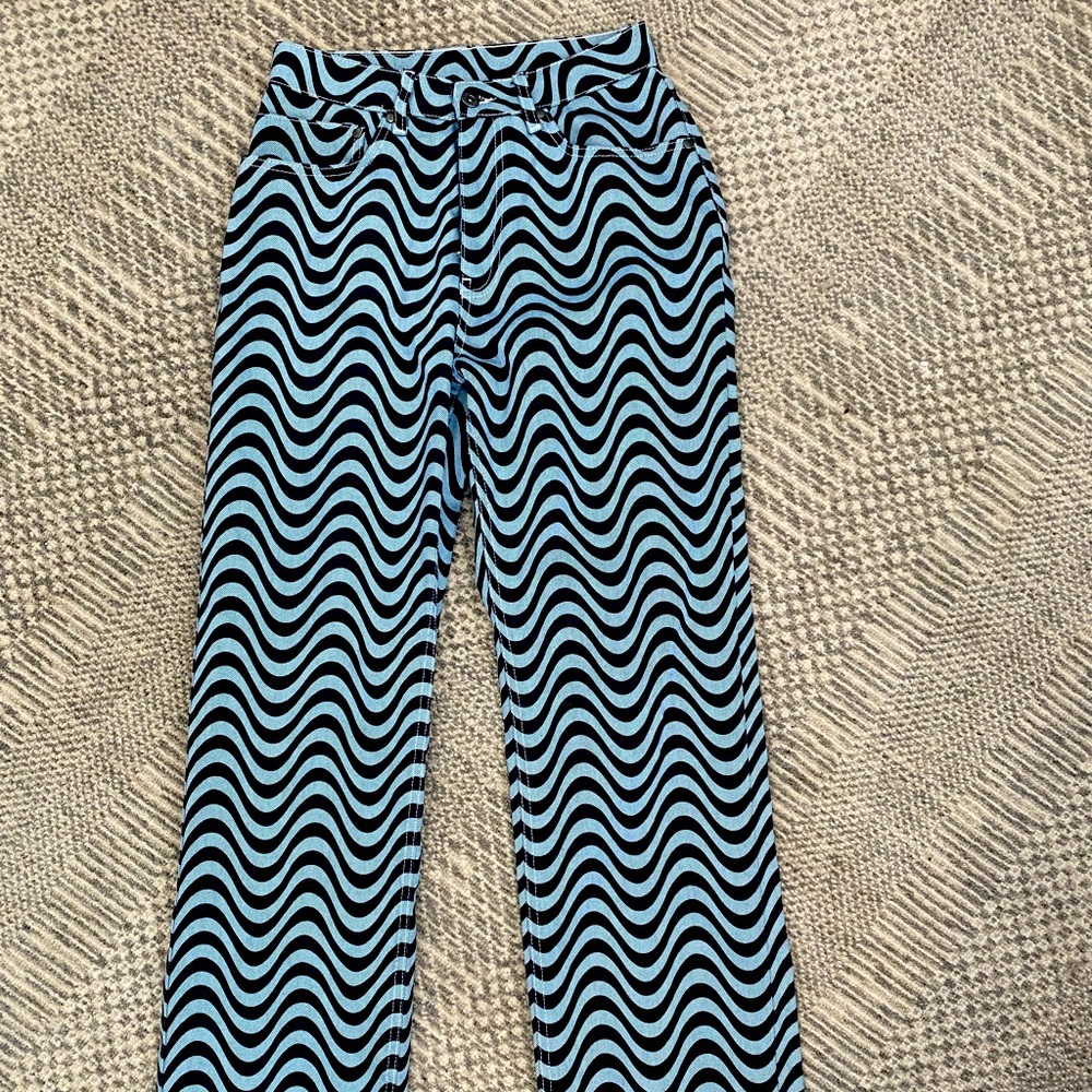 Patterned Ragged Jeans - Never Worn